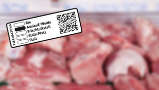 Kennzeichnung der Tierhaltungsform mit QR-Code