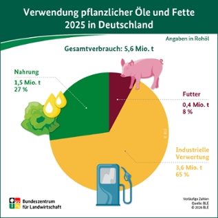 Grafik zu pflanzlicher Öle und Fette in Deutschland Grafik zu pflanzlicher Öle und Fette in Deutschland