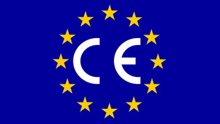 CE-Kennzeichnung Kennzeichnung auf eine europäische Flagge