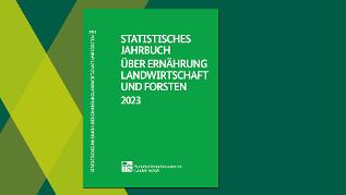 Titel des Buchs (verweist auf: Neues Statistisches Jahrbuch über Ernährung, Landwirtschaft und Forsten 2023)