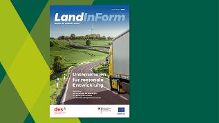 Titel der Ausgabe (verweist auf: "LandInForm": Unternehmen für regionale Entwicklung)