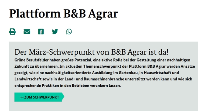 Onlineplattform "B&B Agrar" Onlineplattform "B&B Agrar"