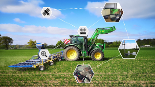 verweist auf: BeSt-SH Traktor auf einem Feld. (verweist auf: BeSt-SH)